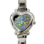 Dark Jubilee Opal Heart Italian Charm Watch