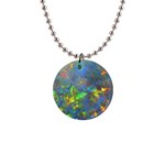 Dark Jubilee Opal 1  Button Necklace