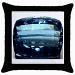 Aquamarine Throw Pillow Case (Black)
