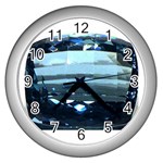 Aquamarine Wall Clock (Silver)