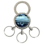 Aquamarine 3-Ring Key Chain