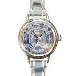 Portugese Diamond Round Italian Charm Watch