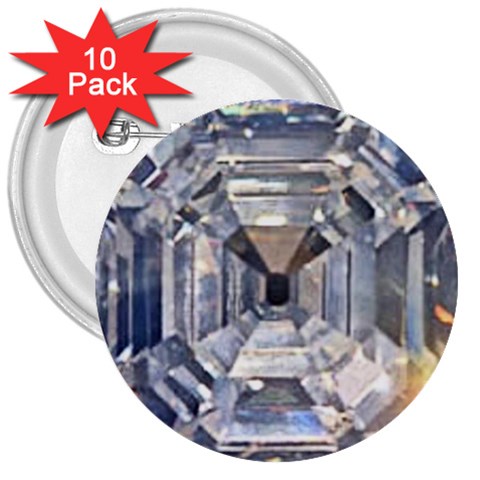 Portugese Diamond 3  Button (10 pack) from UrbanLoad.com Front