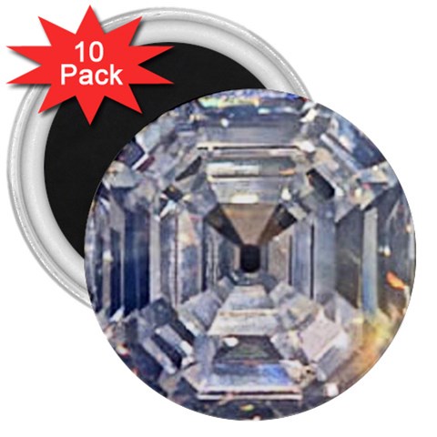 Portugese Diamond 3  Magnet (10 pack) from UrbanLoad.com Front