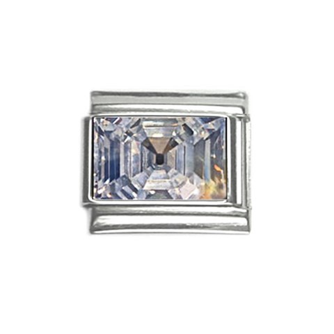 Portugese Diamond Italian Charm (9mm) from UrbanLoad.com Front