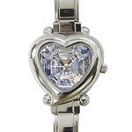 Portugese Diamond Heart Italian Charm Watch