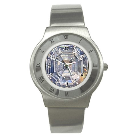 Portugese Diamond Stainless Steel Watch from UrbanLoad.com Front
