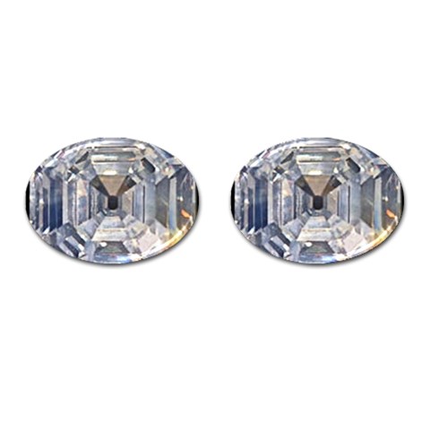 Portugese Diamond Cufflinks (Oval) from UrbanLoad.com Front(Pair)
