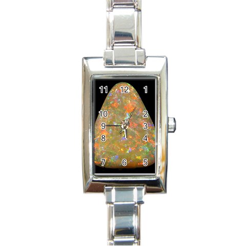 Arrow Opal Rectangular Italian Charm Watch from UrbanLoad.com Front