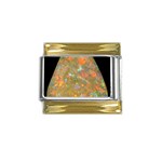 Arrow Opal Gold Trim Italian Charm (9mm)