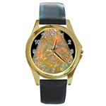 Arrow Opal Round Gold Metal Watch