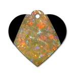 Arrow Opal Dog Tag Heart (One Side)