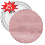 Pink Wood 3  Button (100 pack)