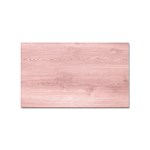 Pink Wood Sticker (Rectangular)