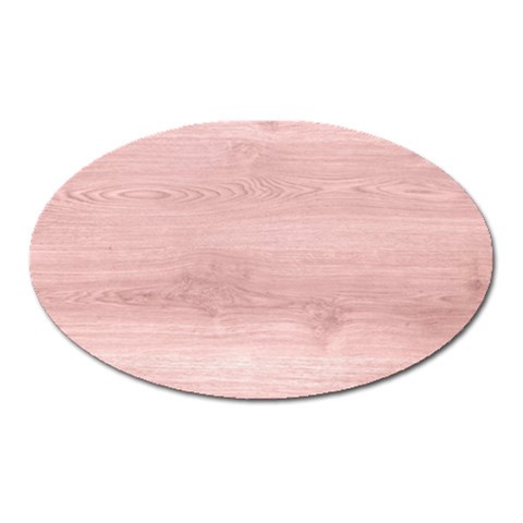 Pink Wood Magnet (Oval) from UrbanLoad.com Front