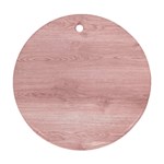 Pink Wood Round Ornament (Two Sides)