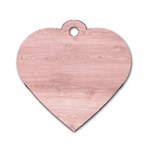 Pink Wood Dog Tag Heart (Two Sides)