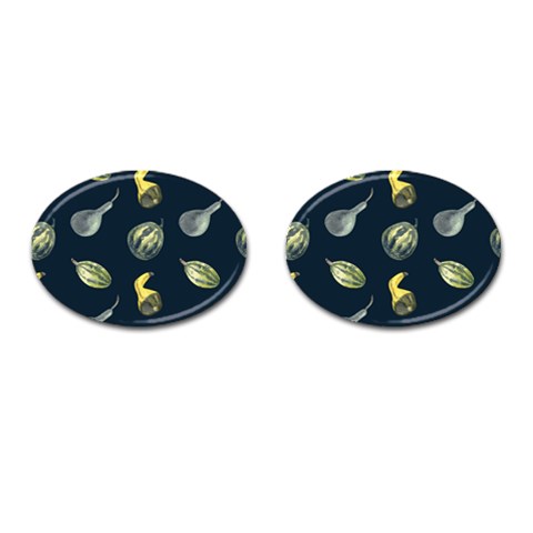 Vintage Vegetables Zucchini Cufflinks (Oval) from UrbanLoad.com Front(Pair)