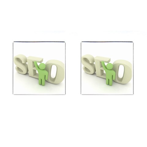 seo Cufflinks (Square) from UrbanLoad.com Front(Pair)