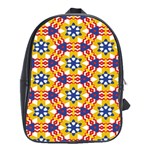 Wavey shapes pattern                                                              School Bag (Large)
