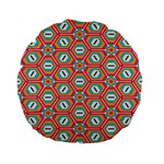 Hexagons and stars pattern                                                               Standard 15  Premium Flano Round Cushion