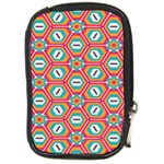 Hexagons and stars pattern                                                                Compact Camera Leather Case