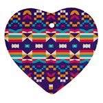 Pastel shapes rows on a purple background                                                                   Ornament (Heart)