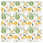 Flowers on a white background pattern                                                                    Satin Scarf