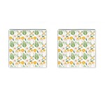 Flowers on a white background pattern                                                                    Cufflinks (Square)
