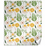Flowers on a white background pattern                                                                    Canvas 8  x 10 