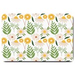 Flowers on a white background pattern                                                                    Large Doormat