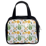 Flowers on a white background pattern                                                                    Classic Handbag (Two Sides)