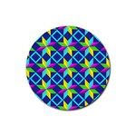 Colorful stars pattern                                                                     Rubber Round Coaster (4 pack)