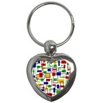 Colorful rectangles                                                                      Key Chain (Heart)
