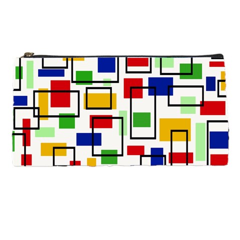 Colorful rectangles                                                                     Pencil Case from UrbanLoad.com Front