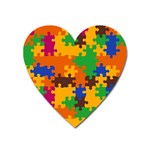 Retro colors puzzle pieces                                                                        Magnet (Heart)