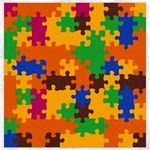 Retro colors puzzle pieces                                                                        Canvas 16  x 16 