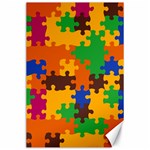 Retro colors puzzle pieces                                                                        Canvas 24  x 36 