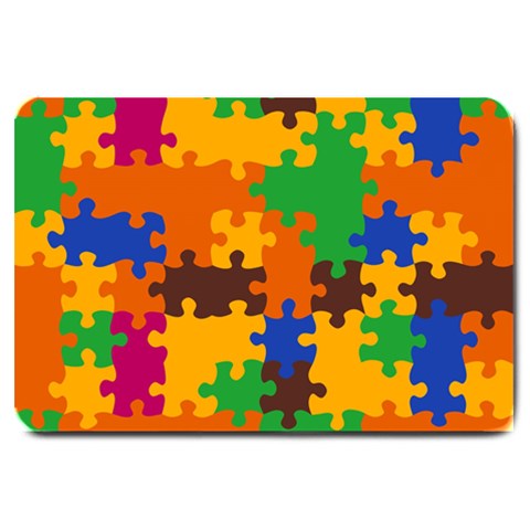 Retro colors puzzle pieces                                                                        Large Doormat from UrbanLoad.com 30 x20  Door Mat