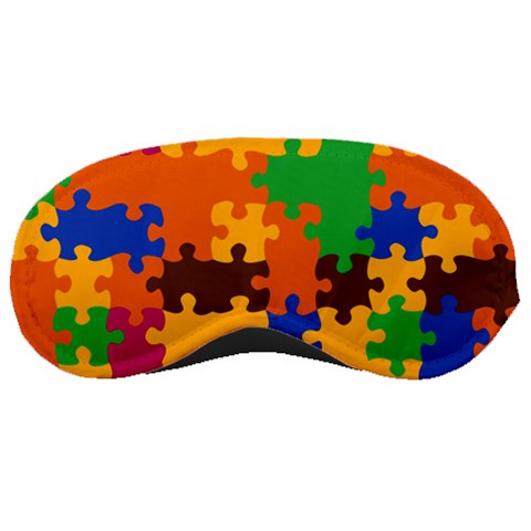 Retro colors puzzle pieces                                                                        Sleeping Mask from UrbanLoad.com Front