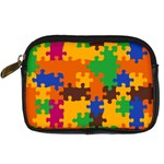 Retro colors puzzle pieces                                                                        Digital Camera Leather Case