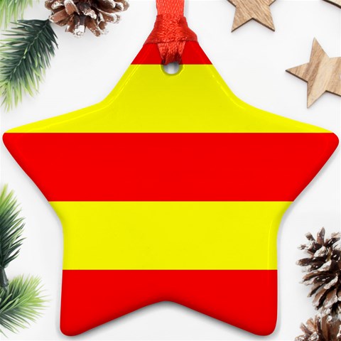 Aust Agder Flag Star Ornament (Two Sides) from UrbanLoad.com Front