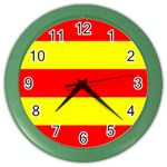 Aust Agder Flag Color Wall Clock