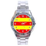 Aust Agder Flag Stainless Steel Analogue Watch