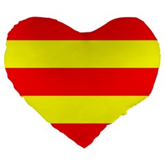 Aust Agder Flag Large 19  Premium Heart Shape Cushions from UrbanLoad.com Front