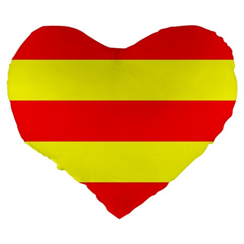 Aust Agder Flag Large 19  Premium Heart Shape Cushions from UrbanLoad.com Back