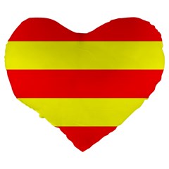 Aust Agder Flag Large 19  Premium Heart Shape Cushions from UrbanLoad.com Back