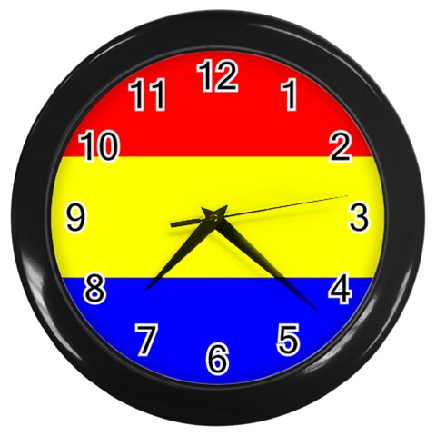Budapest Flag Wall Clock (Black) from UrbanLoad.com Front