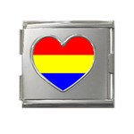 Budapest Flag Mega Link Heart Italian Charm (18mm)