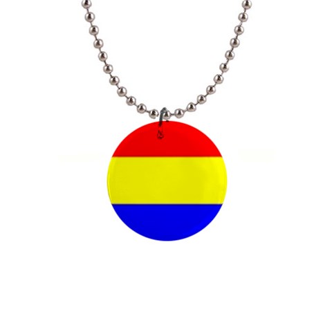 Budapest Flag 1  Button Necklace from UrbanLoad.com Front